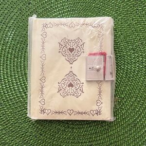 Early 00’s Elegant Cream Journal with Lock NWT
